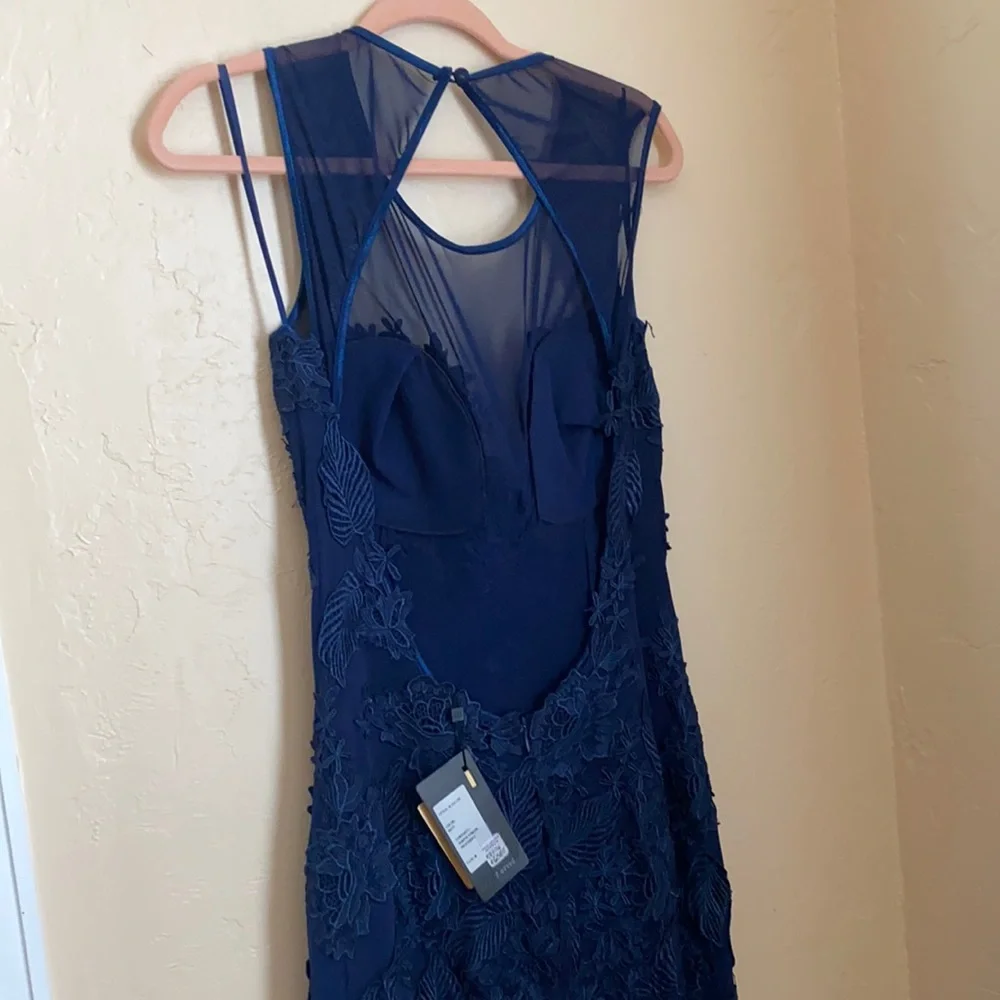 Stunning Backless Navy Gown - Picture 3 of 3